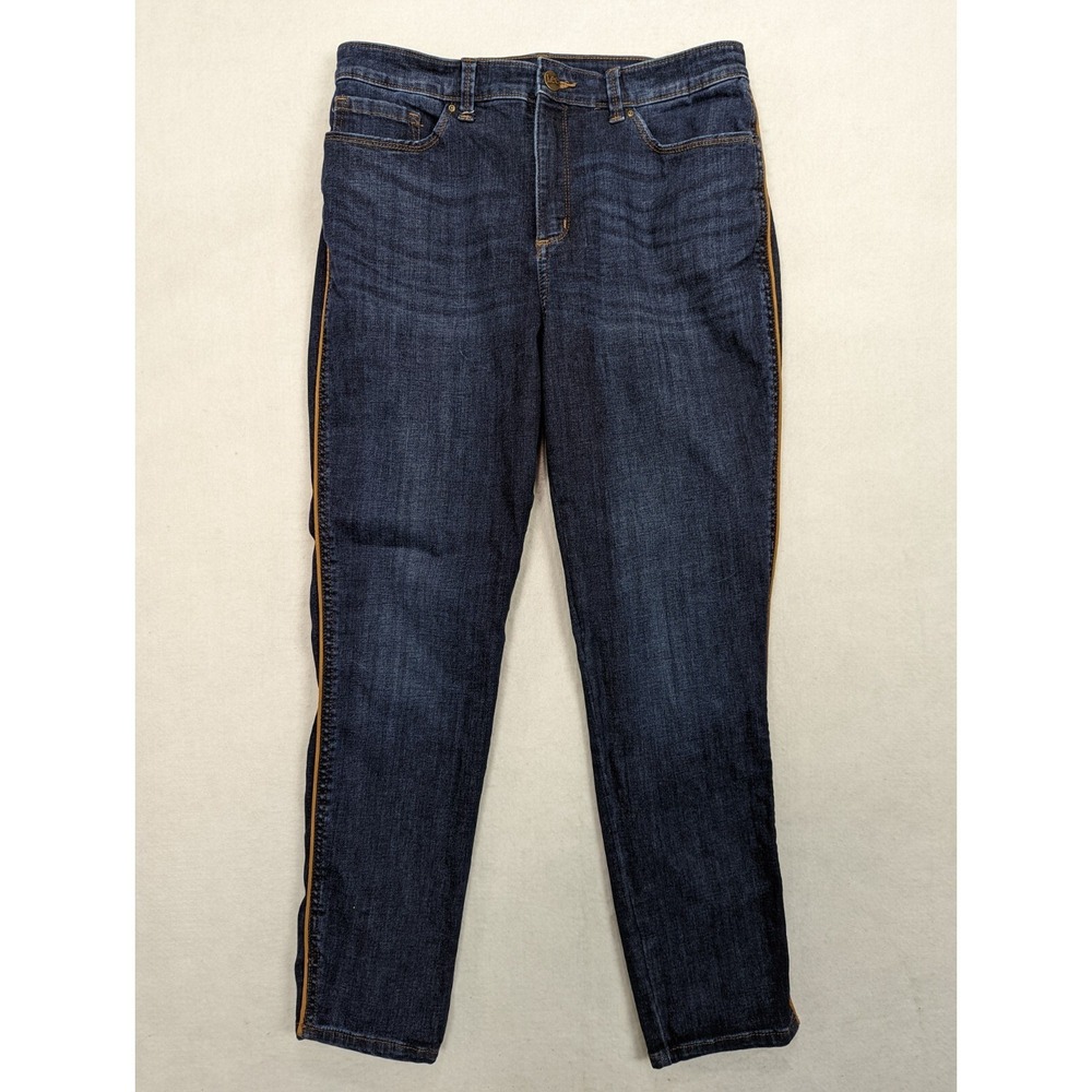 Lee Womens Jeans‎ Size 14 Slim Fit Skinny Leg Mid Rise Medium Sculpting Piping
